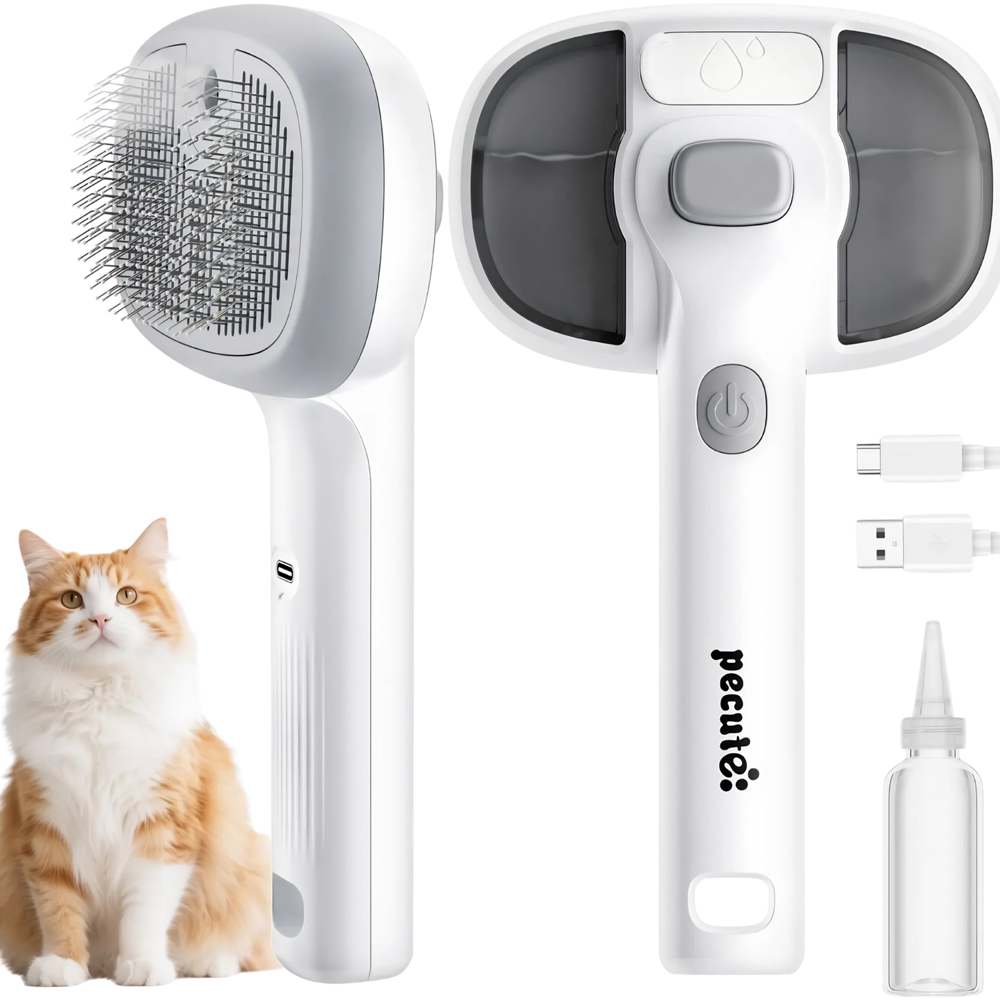Cepillo de vapor 5 en 1 para perro y gato.